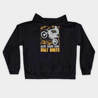 REAL DADS RIDE DIRT BIKES Kids Hoodie